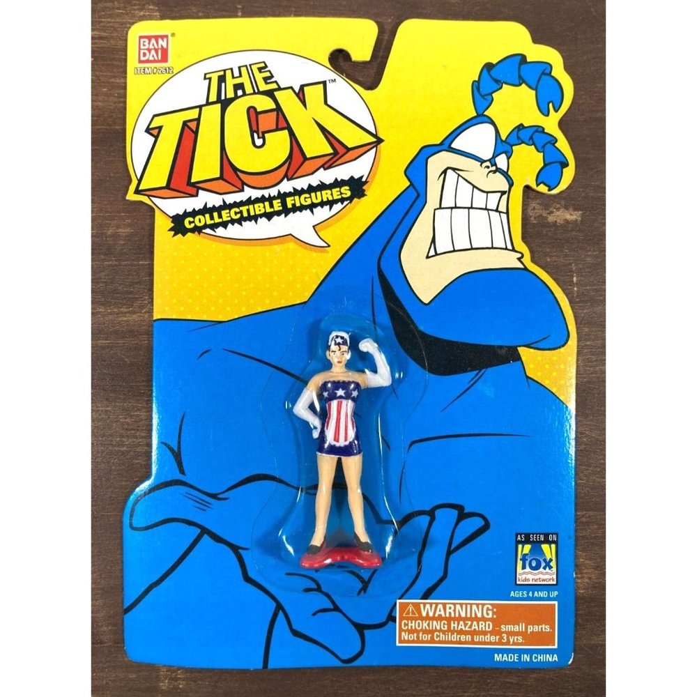 THE TICK 1994 American Maid Collectible Mini Action Figure NEW On CARD Bandai